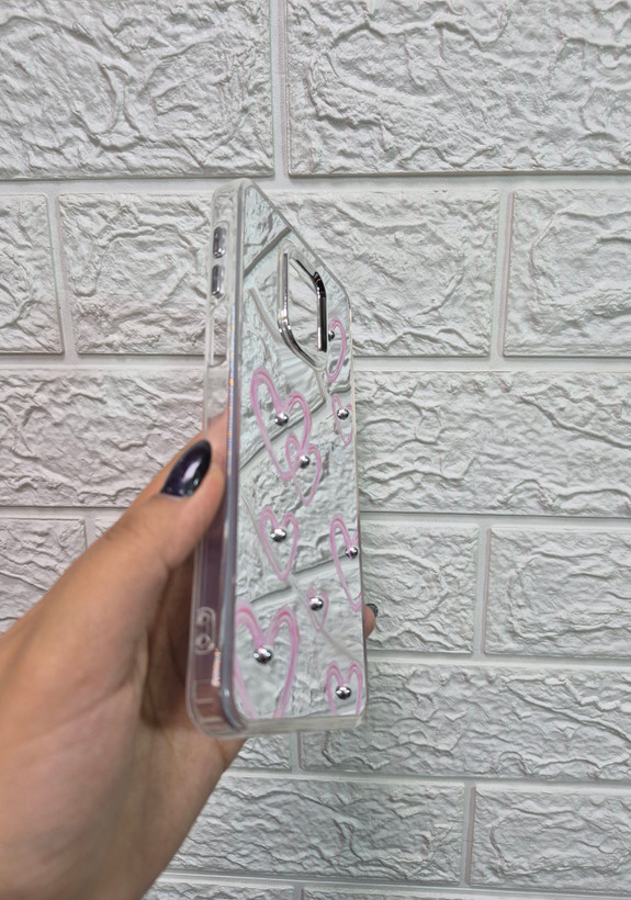 قاب آیینه ای طرحدار نگین پلاتینی شیائومی note 9s/note 9 pro
